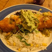 Chicken Chimichanga at The Greyhound Cafe in Malvern