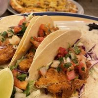 fish tacos were really tasty  at The Greyhound Cafe in Malvern