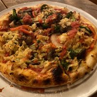 The veggie pizza was super delicious!   at The Greyhound Cafe in Malvern