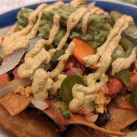 Stacked nachos at The Greyhound Cafe in Malvern