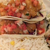 'fish' tacos at The Greyhound Cafe in Malvern