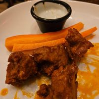 Buffalo Seitan wings-delicious at The Greyhound Cafe in Malvern