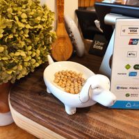 Chickpeas guard at Gold Falafel in Osaka