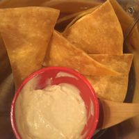 Tortilla with hummus at Gold Falafel in Osaka