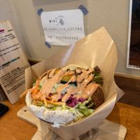 Falafel pita  at Gold Falafel in Osaka