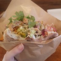 Huge Falafel Size L 900yen at Gold Falafel in Osaka