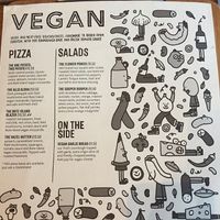vegan menu at The Stable in Newquay