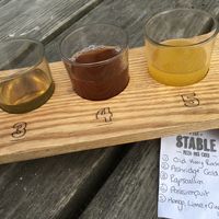Cider tasting slider - all vegan  at The Stable in Newquay