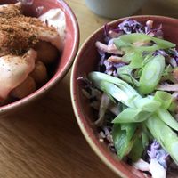Tots and coleslaw  at The Stable in Winchester