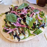 "Forager" flatbread at The Stable in Winchester