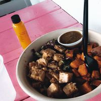 Tofu with a shot at Fresh Kitchen in St Petersburg