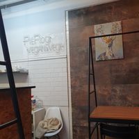 Inside the stall at PieRogi Vegan in Wroclaw