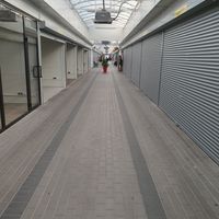 Inside the passage at PieRogi Vegan in Wroclaw