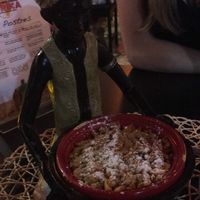 vegan apple crumble dessert at Etiopico Afrika in Gran Canaria