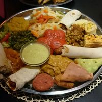 vegan plate on wednesday  at Etiopico Afrika in Gran Canaria