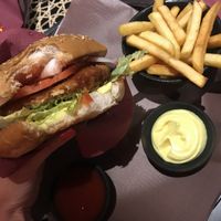 Special Vegan Burger, made of chickpeas.  at Etiopico Afrika in Gran Canaria