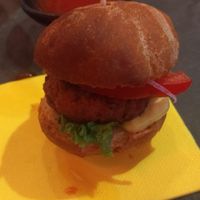 Mini chickpeas burger at Etiopico Afrika in Gran Canaria
