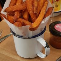 Sweet potato fries at Ludwig Burger in Salzburg