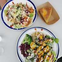 Jackfruit tacos and cauliflower wings at Tea and Happiness in Rotorua