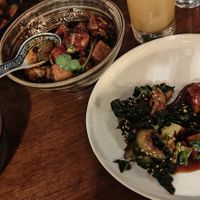 Cale salad, crispy tofu. at Ling Long in Stockholm