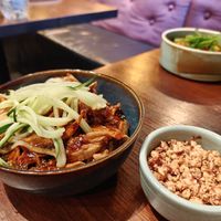 Fried Oumph but peanuts on the side at Ling Long in Stockholm