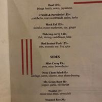 Page 2 of the dinner menu at Ling Long in Stockholm