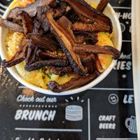 Mac and cheese with mushroom bacon! So amazing. at By Chloe - Seaport Blvd in Boston