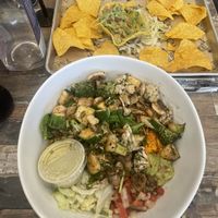 Baja bowl - vegan option, and chips and guac (portion was bigger for chips but already had eaten some!)  at Taco Rico in Miami Beach