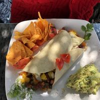 Vegetarian wrap  at Chocolate Cafe in Huanchaco