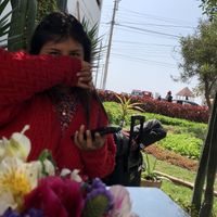 Shy but cute  at Chocolate Cafe in Huanchaco