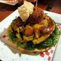 Arepa Burger Especial at Semillas Comida Sana in Pereira