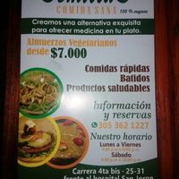 Menu 7000, con postre 9000 at Semillas Comida Sana in Pereira