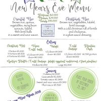 New Year’s Eve take out menu  at Semillas Comida Sana in Pereira