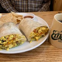 Tofu scram burrito at Ernie's Coffe Shop in South Lake Tahoe