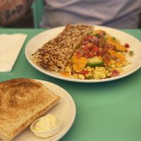 Tofu scramble with hash   at Ernie's Coffe Shop in South Lake Tahoe