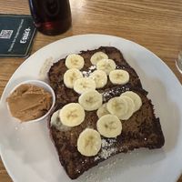 vegan banana french toastt  at Ernie's Coffe Shop in South Lake Tahoe