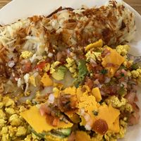 Partially eaten😄Vegan scramble   at Ernie's Coffe Shop in South Lake Tahoe