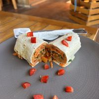 Vegan hummus bliss wrap  at Good Earth Cafe in 