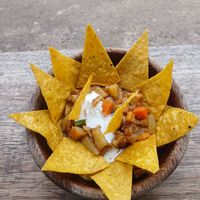 Vegan nachos at Good Earth Cafe in 