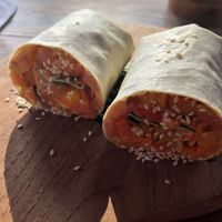 Hummus wrap at Good Earth Cafe in 