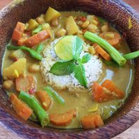 Chickpea curry at Good Earth Cafe in 