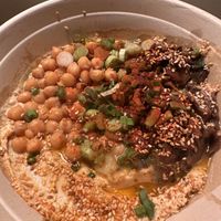 Mushroom bulgogi and chickpea hummus bowl  at World Street Kitchen in Minneapolis