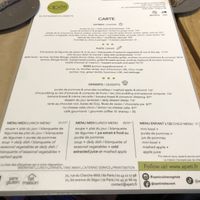 Menu at apeti in Paris