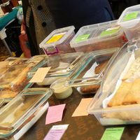 Vegetarian and vegan sweets and salt food. Some raw options too at Farmers' Market Rimskata Stena in Sofia