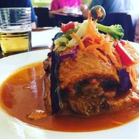 vegan francesinha at Grão de Soja in Espinho