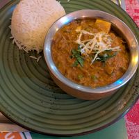 Tofu mattar (comes with rice) at Prosi Indian Restaurant in Vienna