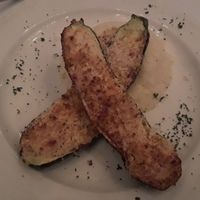 Vegan menu Zucchini Boats (comes with spinach, next picture) at Ginos in Dyer