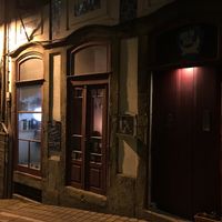 Outside at night  at As 7 Maravilhas in Porto