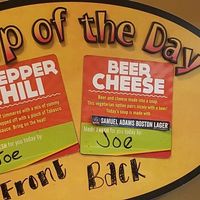 soup choices at bd's Mongolian Grill in Flint