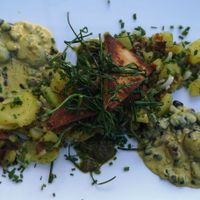 Vegan tofu potato bean curry at Windeck - Lachen & Wein in Offenburg